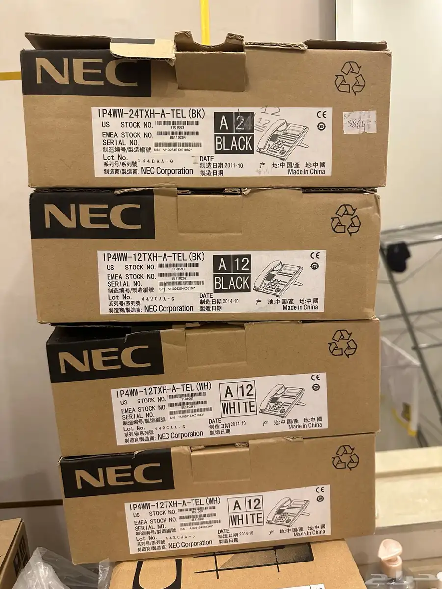 سنترال NEC جديد وتليفوناتNEC جديدة لون ابيض ولون اسود 6