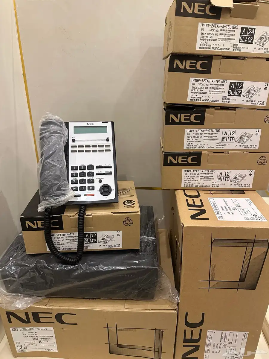 سنترال NEC جديد وتليفوناتNEC جديدة لون ابيض ولون اسود 7