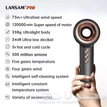 High-Speed LANSAM PRO LS6001 Hair Dryer   Full Accessory Kit 7