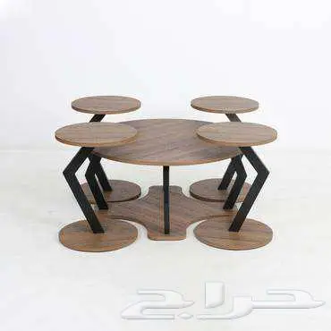 طقم طاولات خدمة وضيافة فاخرة بتصميم عصري (( جديد )) 0