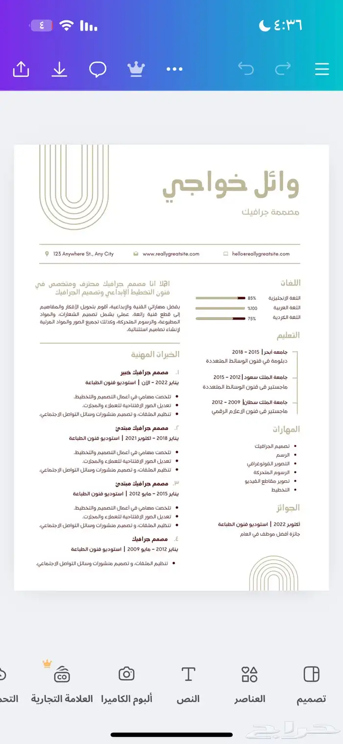 تصميم سيره ذاتيه بسعر رمزي 15 3