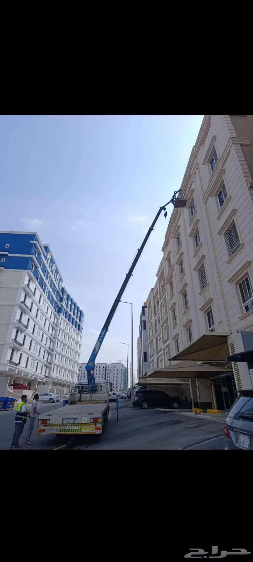 Boom truck with baskit for rent jeddah 3