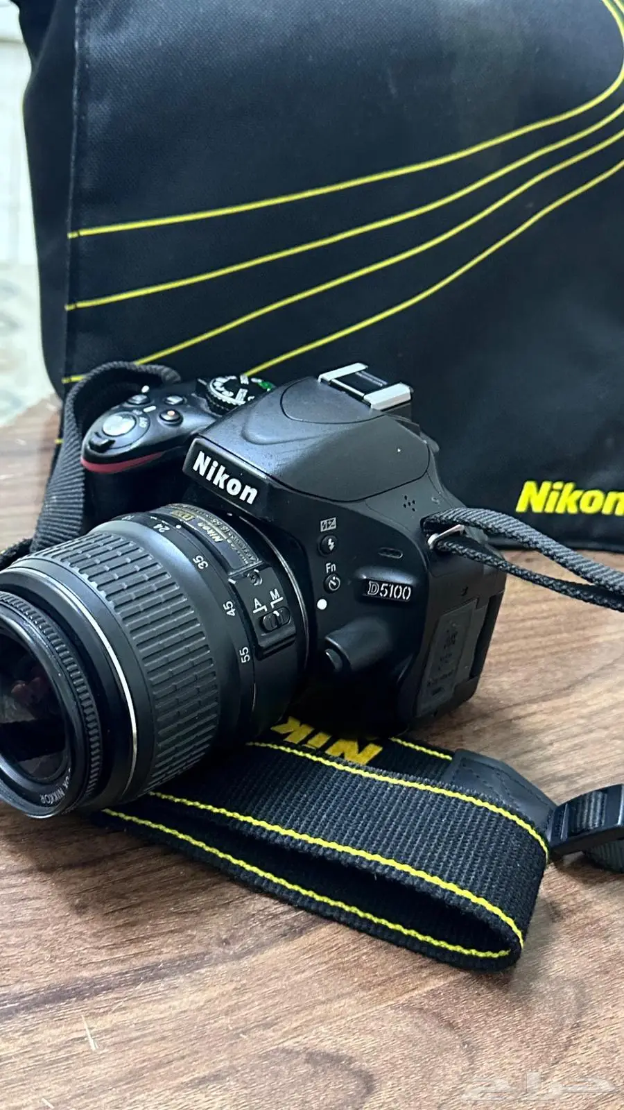 كاميرا نيكون D5100 الرقمية SLR بدقة 16.2 ميجابكسل وعدسة VR 2
