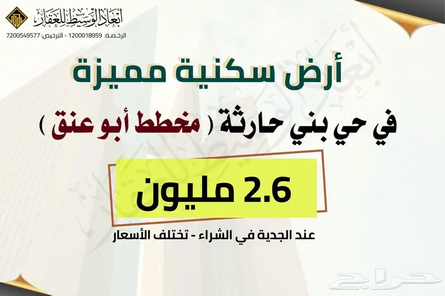 ارض سكنية في مخطط ابو عنق 0