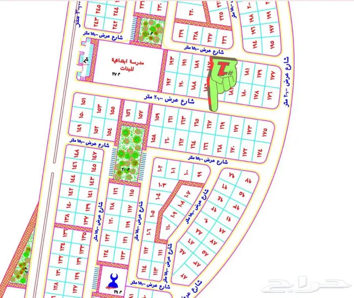 150 الف ارض سكنية شمال جده بصك 2