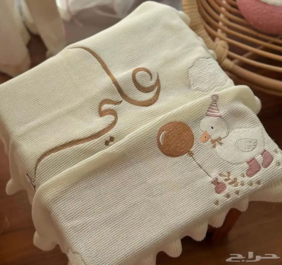 لحاف مواليد مطرز   ابجورة مواليد استقبال 4