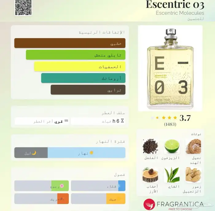 عطر اسنتريك زيرو ثري E من اسنتريك موليكيولز 4