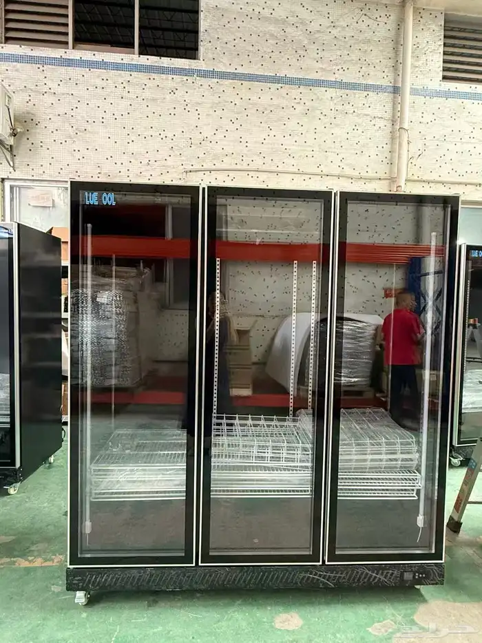 ثلاجات عرض زجاج باب بابين ثلاثه باب اسود مروح ثلاجة زجاج 2