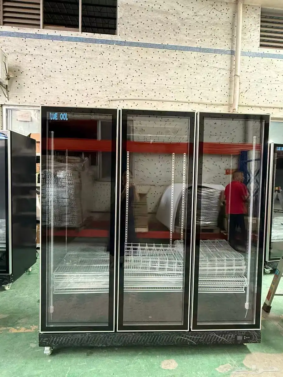 ثلاجات عرض زجاج باب بابين ثلاثه باب اسود مروح ثلاجة زجاج 2