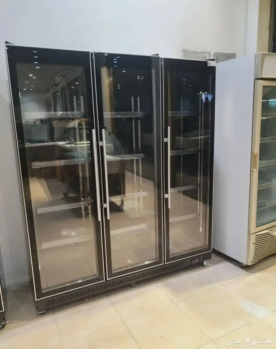 ثلاجات عرض زجاج باب بابين ثلاثه باب اسود مروح ثلاجة زجاج 4