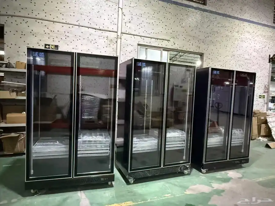 ثلاجات عرض زجاج باب بابين ثلاثه باب اسود مروح ثلاجة زجاج 1