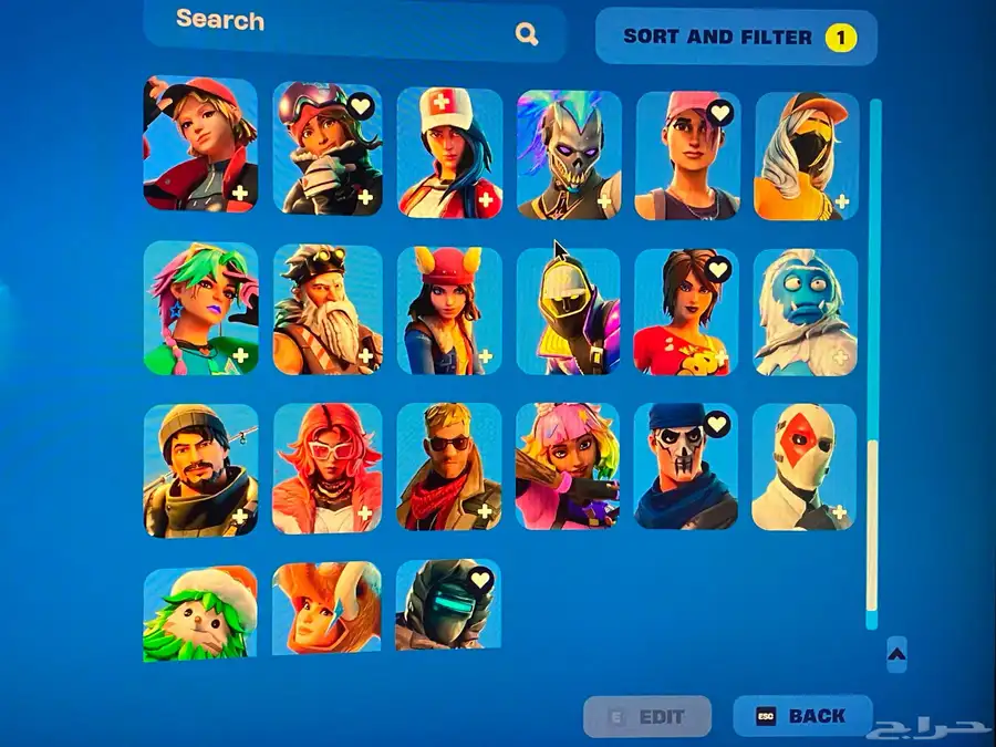 حساب فورتنايت موجود سكنات نادره 4