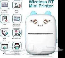 طابعة حرارية محمولة صغيرة لاسلكية BT 203 مع كابل 2