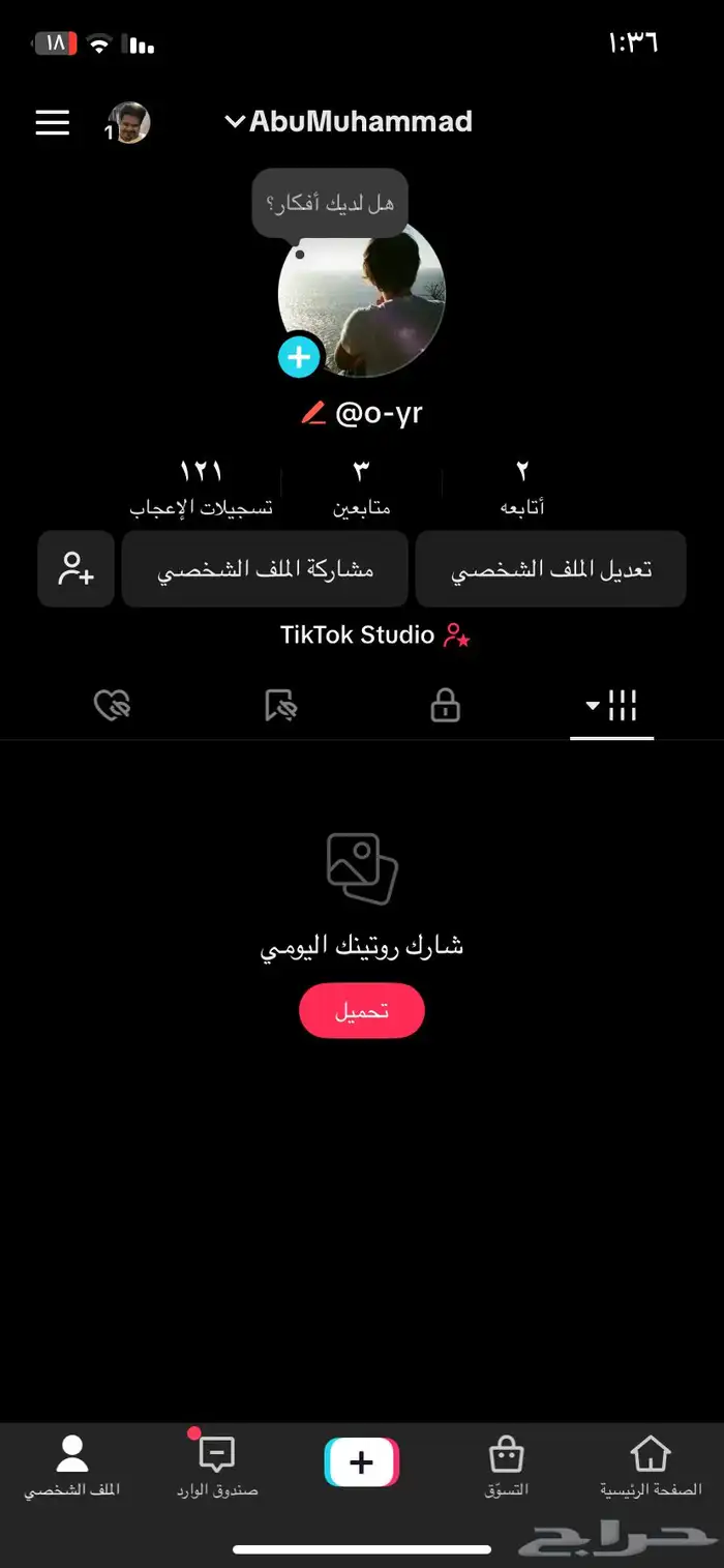 يوزر تيك توك شبه ثلاثي قلم 0