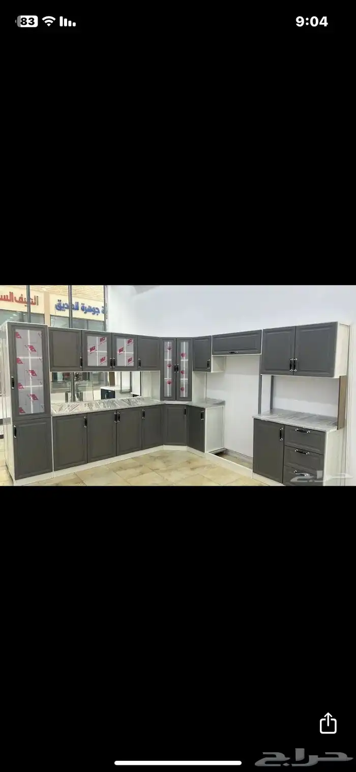 دولاب مطبخ صاج 6 مترمع رخام صناعي درجة تاني شامل تركيب توصيل 2