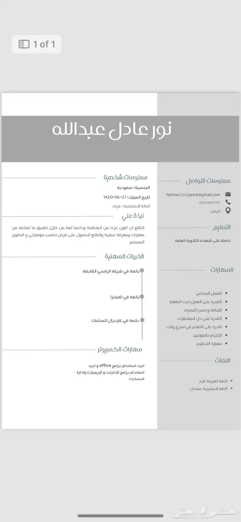 اجهز cv عربي وانجليزي بسعر مناسب للجميع 1
