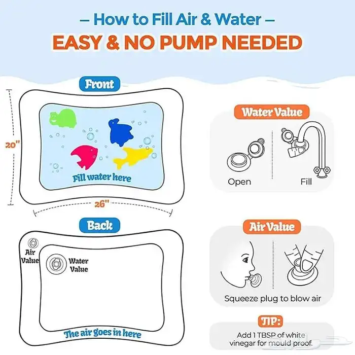 لعبة حصيرة الماء للاطفال الصغار - لعبه مائية مميزة للمواليد 4