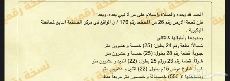 مركز الضلفعه ارض سكنيه وسط المدينه انا المالك 0