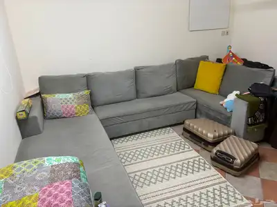 كنب انتريه نظيف جدا بسرير للبيع 2