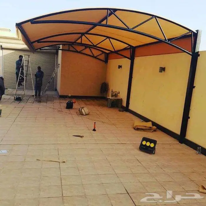 مظلات مقوسة-تركيب مظلات فرنسي مكة 3