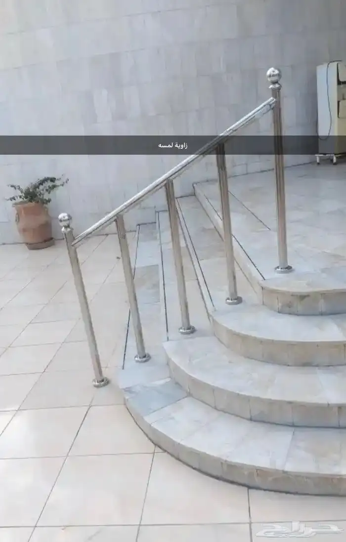 درابزين استيل زاويه لمسه 0