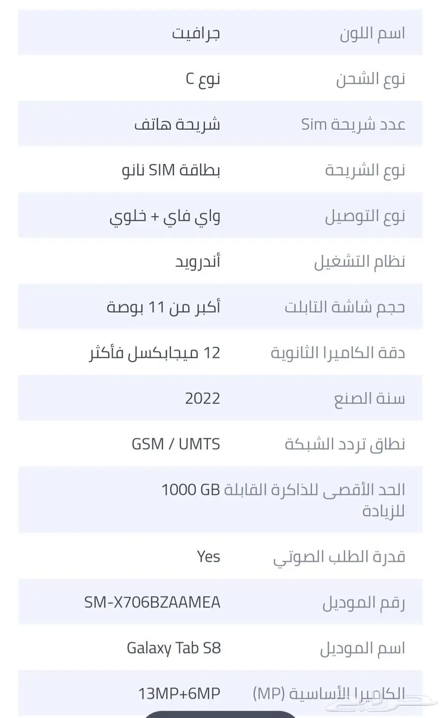 samsung tab s8 5g index