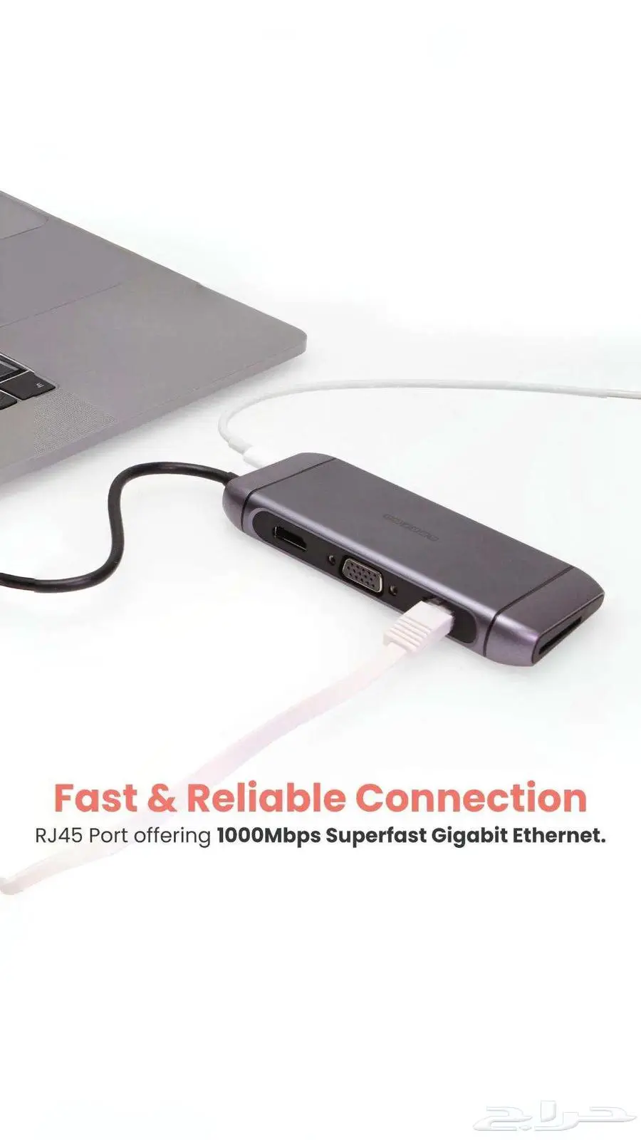 محول USB-C متعدد 9 منافذ يدعم 4K وشحن 100 واط 2