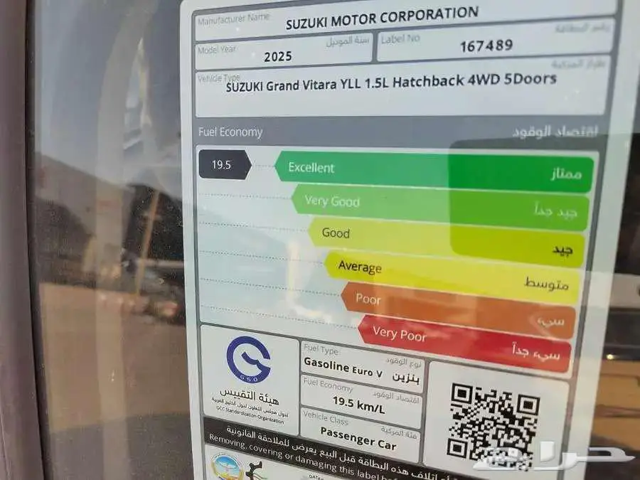 سوزوكي جراند فيتارا 1.5 مستعمل خليجي 2025 index
