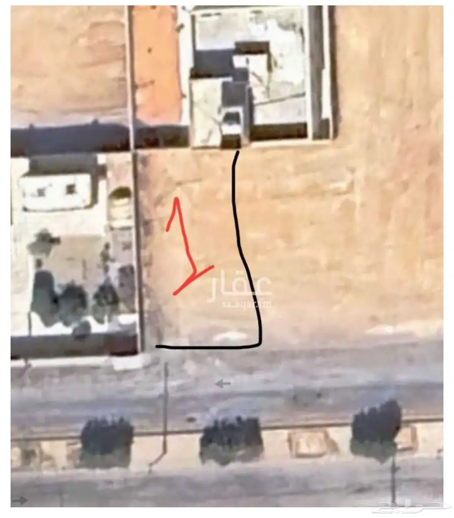 أرض في القصب للبيع 312م شارع 25م 2