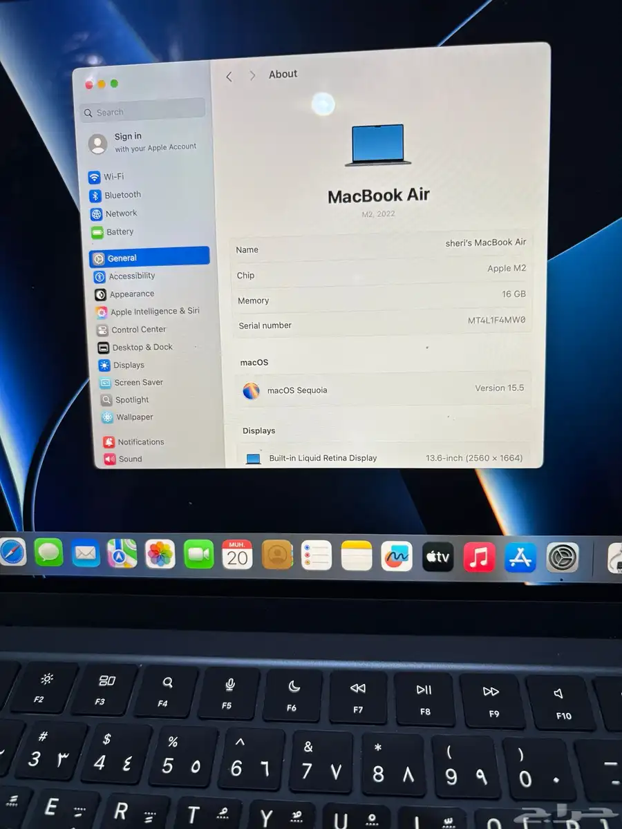 MacBook Air M2 index