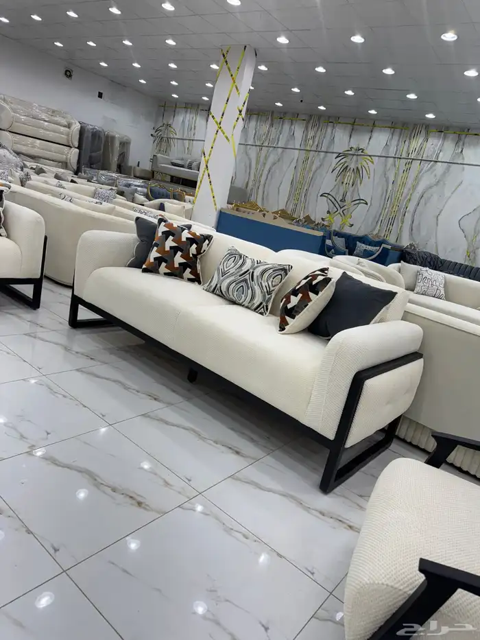 طقم كنب 11 شخص الهبه فقط 3500 ضمان 5 سنوات خشب وإسفنج نشحن 4