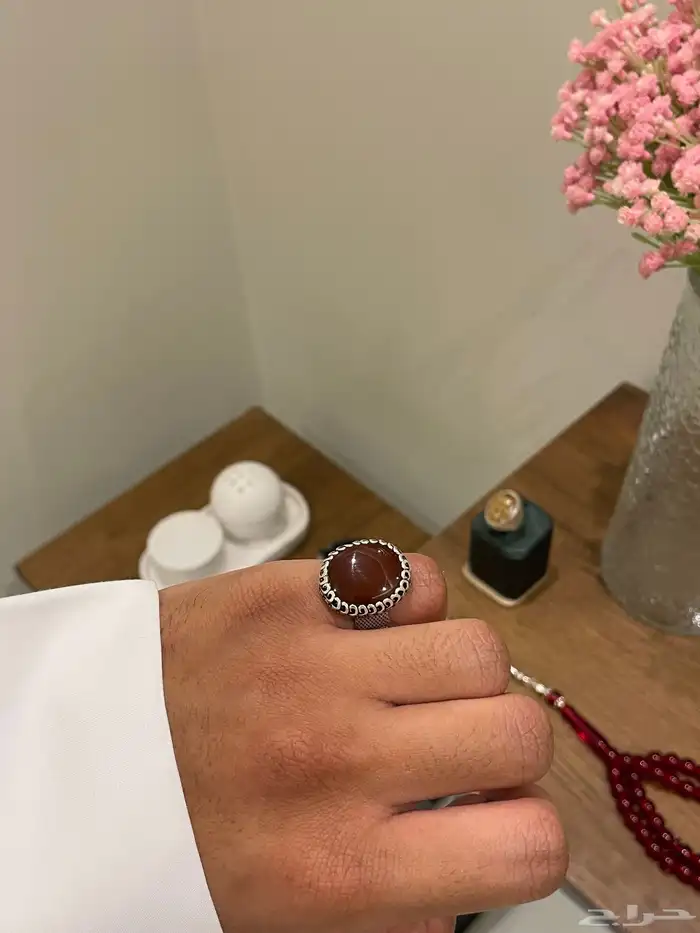 عقيق يماني دم الغزال طبيعي 0
