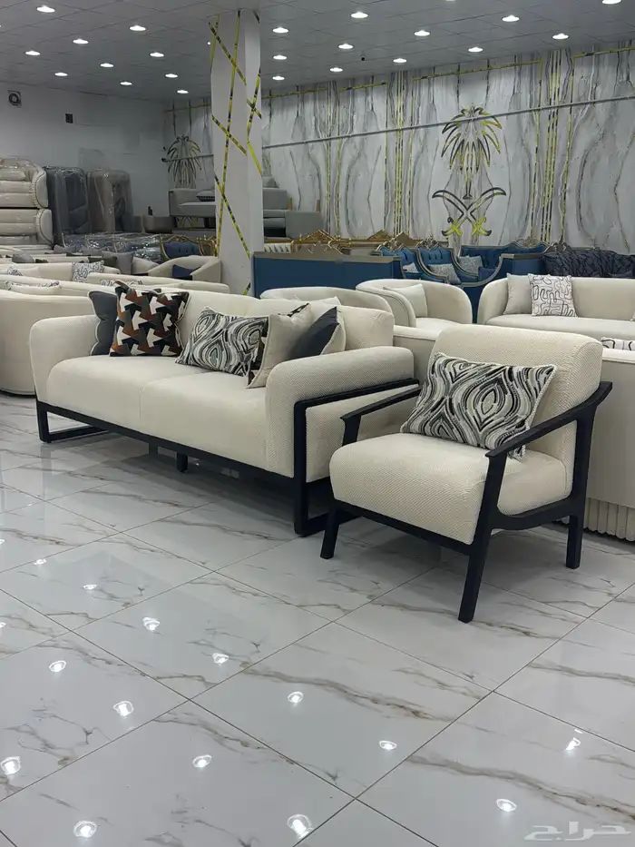 طقم كنب 11 شخص الهبه فقط 3500 ضمان 5 سنوات خشب وإسفنج نشحن 1