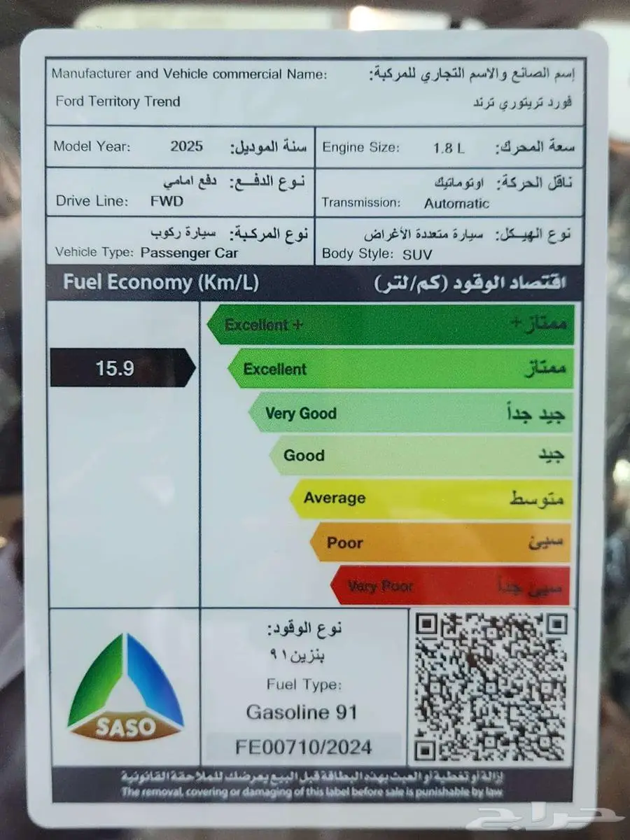 فورد تيريتوري جميع الفئات 2025 24
