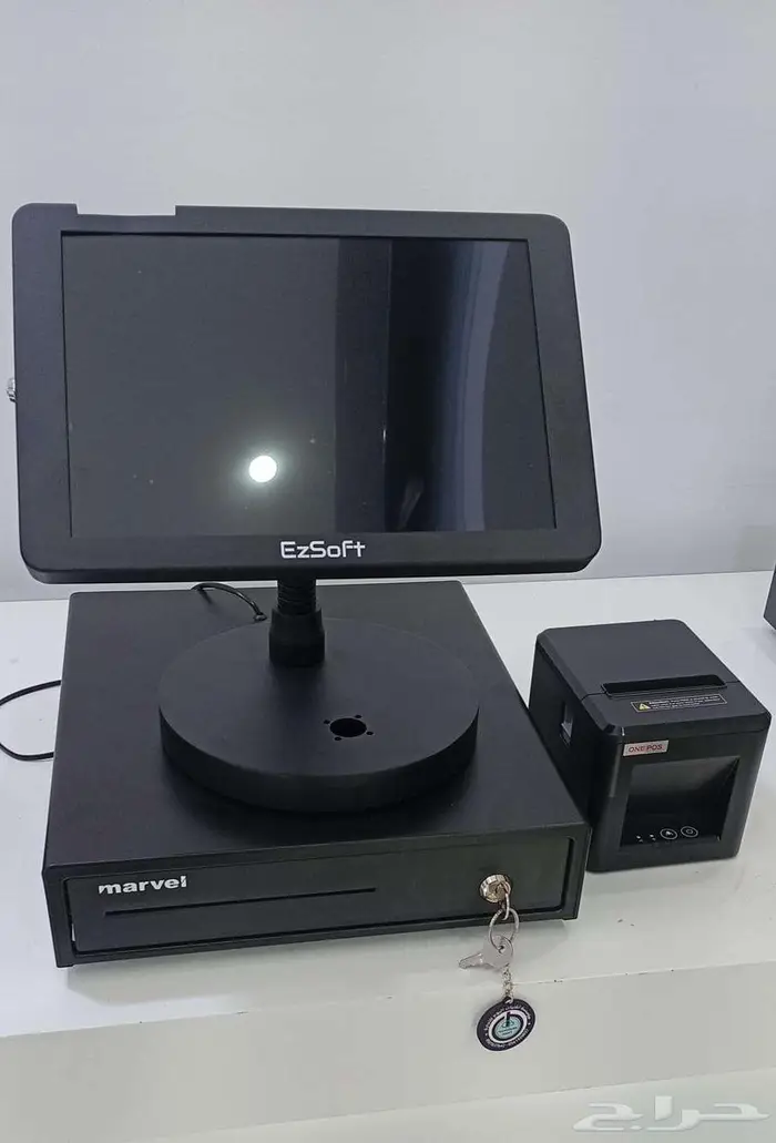 كاشير لمس مع درج وطابعة وبرنامج معتمد من الزكاة 1