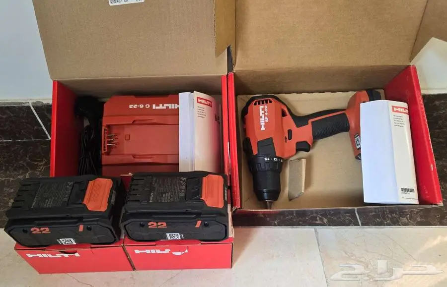 دريل هلتي hilti جديد مع شاحن وا بطاريتان بسعر مخفض 1
