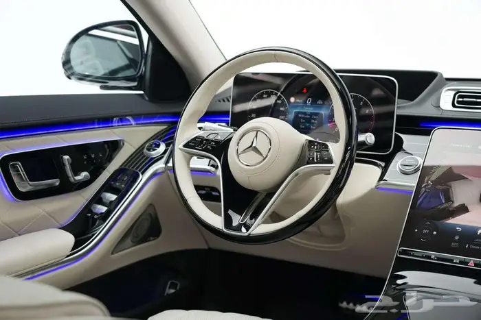 مرسيدس S 500 موديل 2025 أصفار خليجي رمادي فاتح أبيض 8