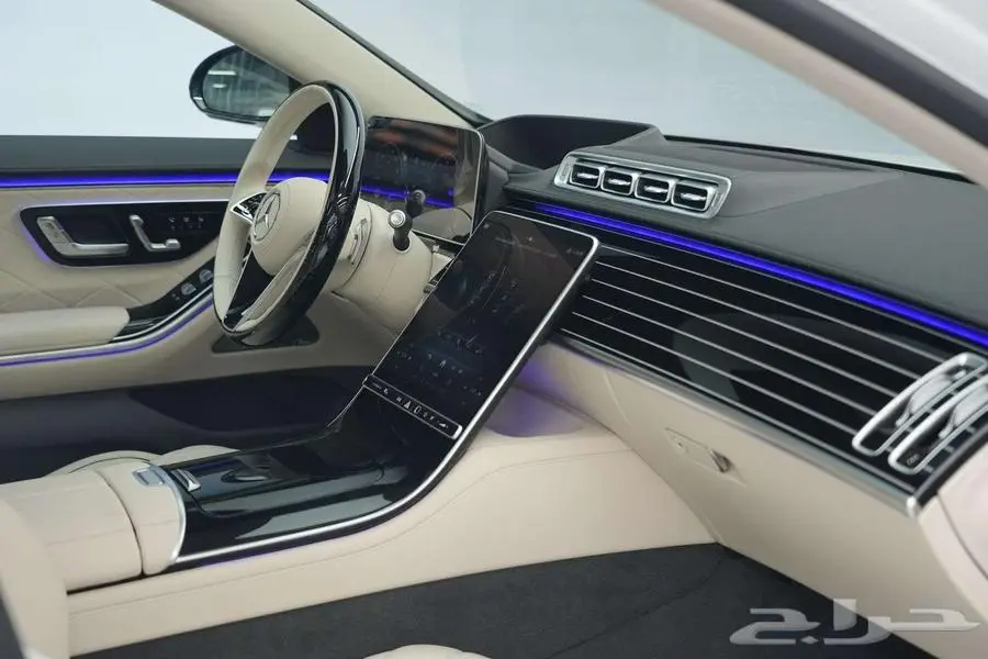 مرسيدس S 500 موديل 2025 أصفار خليجي أبيض أبيض 10