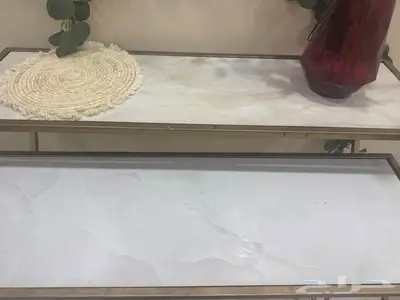 طاولتين مع عربة جانبيه متحركة 2