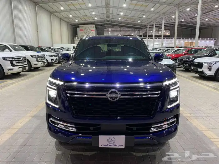 نيسان باترول بلاتنيوم 2025 ازرق غامق سعودي ماشيه 7500كم 0