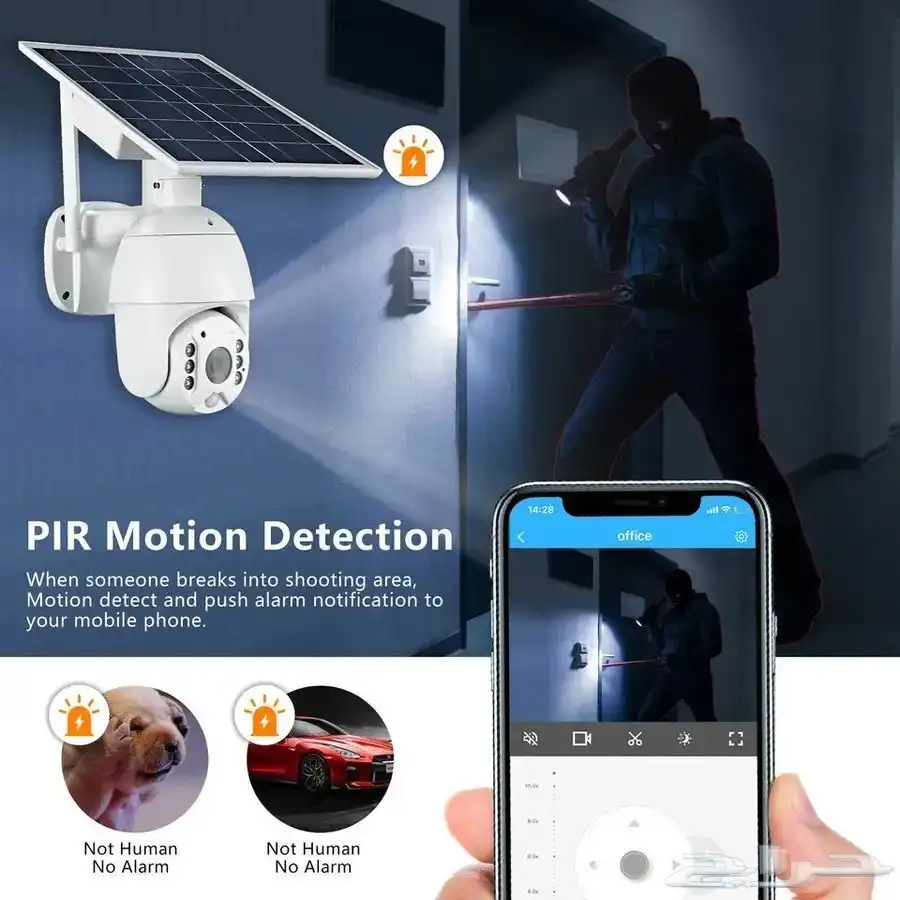 كاميرات مراقبة بالطاقة الشمسيه وشريحه 4G 5