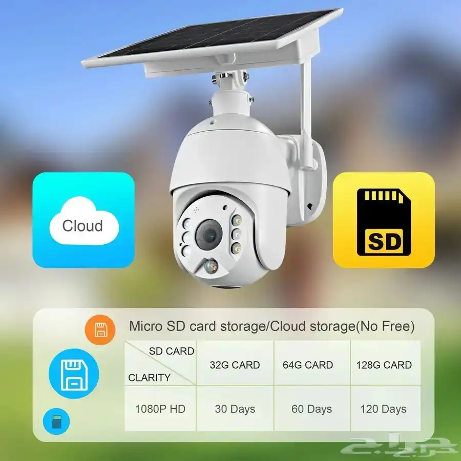 كاميرات مراقبة بالطاقة الشمسيه وشريحه 4G 8