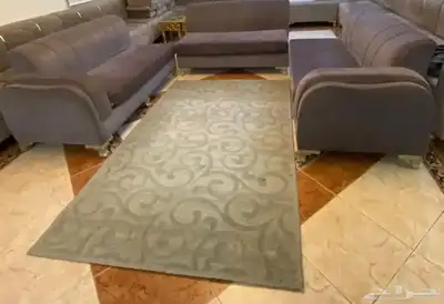 كنب 3 قطع مع سجادته مستخدم نظيف 0