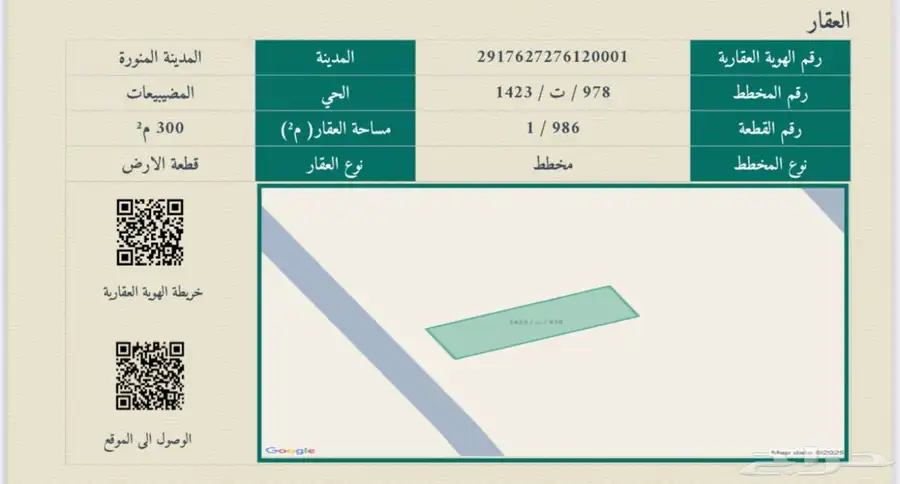 ارض في مخطط الصويدرة الاول بالمدينة المنورة 0