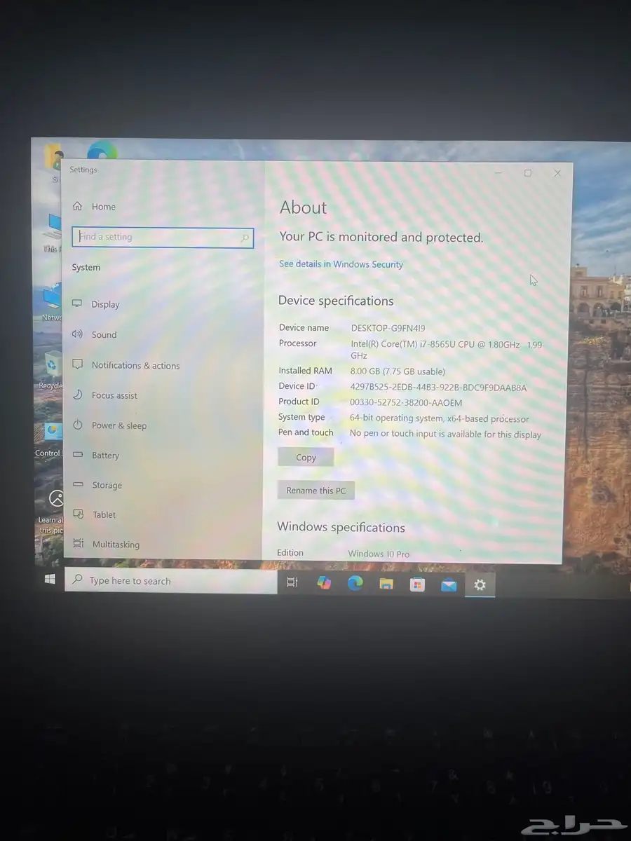 لابتوب lenovo T490  i7 ssd نظيف index