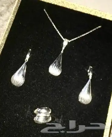 جديد فضة طقم عقد وخاتم وحلق صب ثقيل فضة اصلي جديد 1