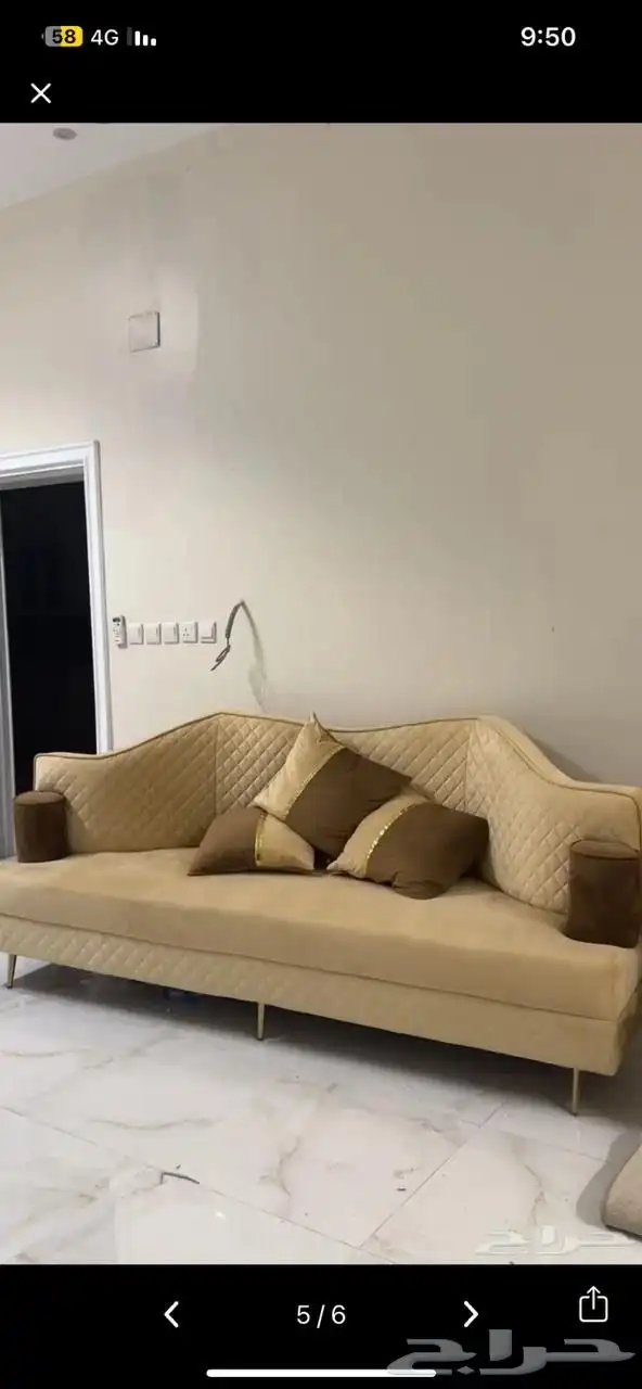 كنب صالة ثلاث قطع و كرسسين مدخل 3