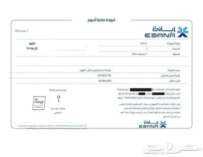 للبيع 11000 سهم في شركة مستر مندوب ومتوفر بيع تجزأة 1