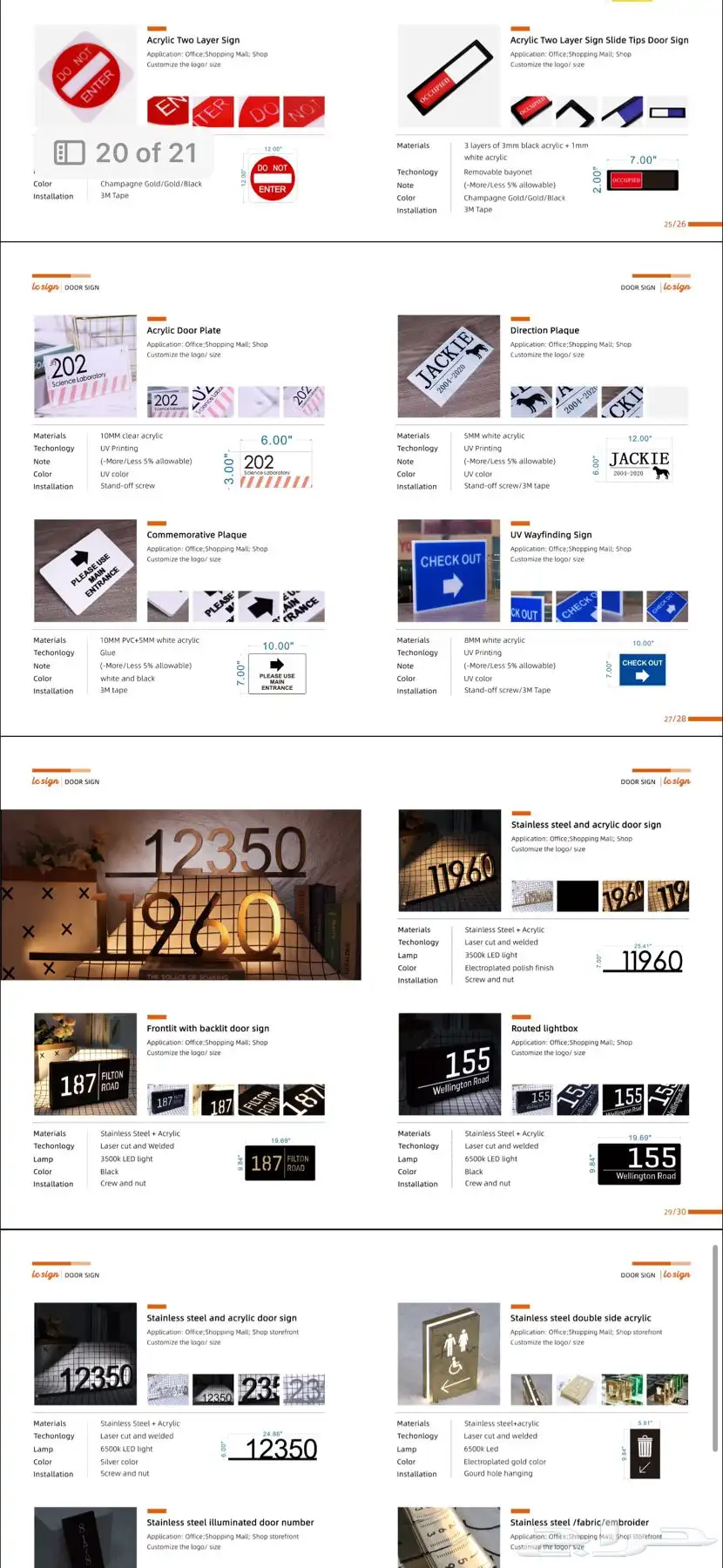 لوحات led   علامات الباب للفنادق والشقق   منيو   كاشيرستاند 15