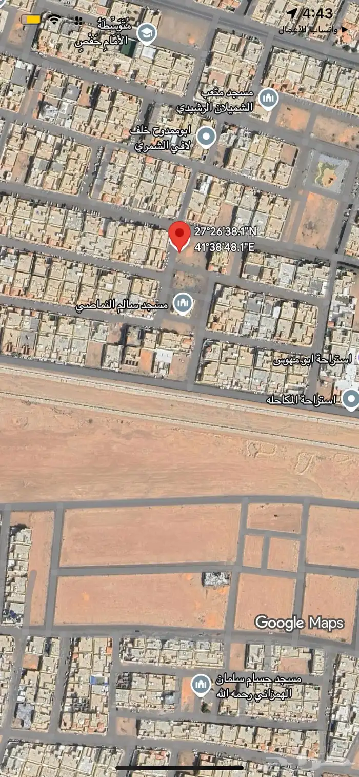 للبيع ارض بحي الجبل تفتح علي 3جهات ومسجد 0